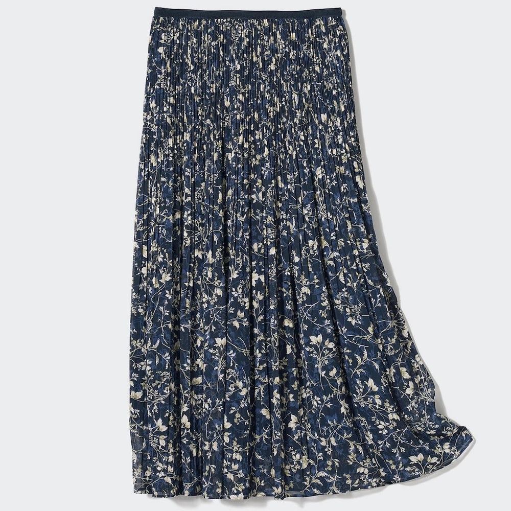 NWT Uniqlo Chiffon Skirt Printed